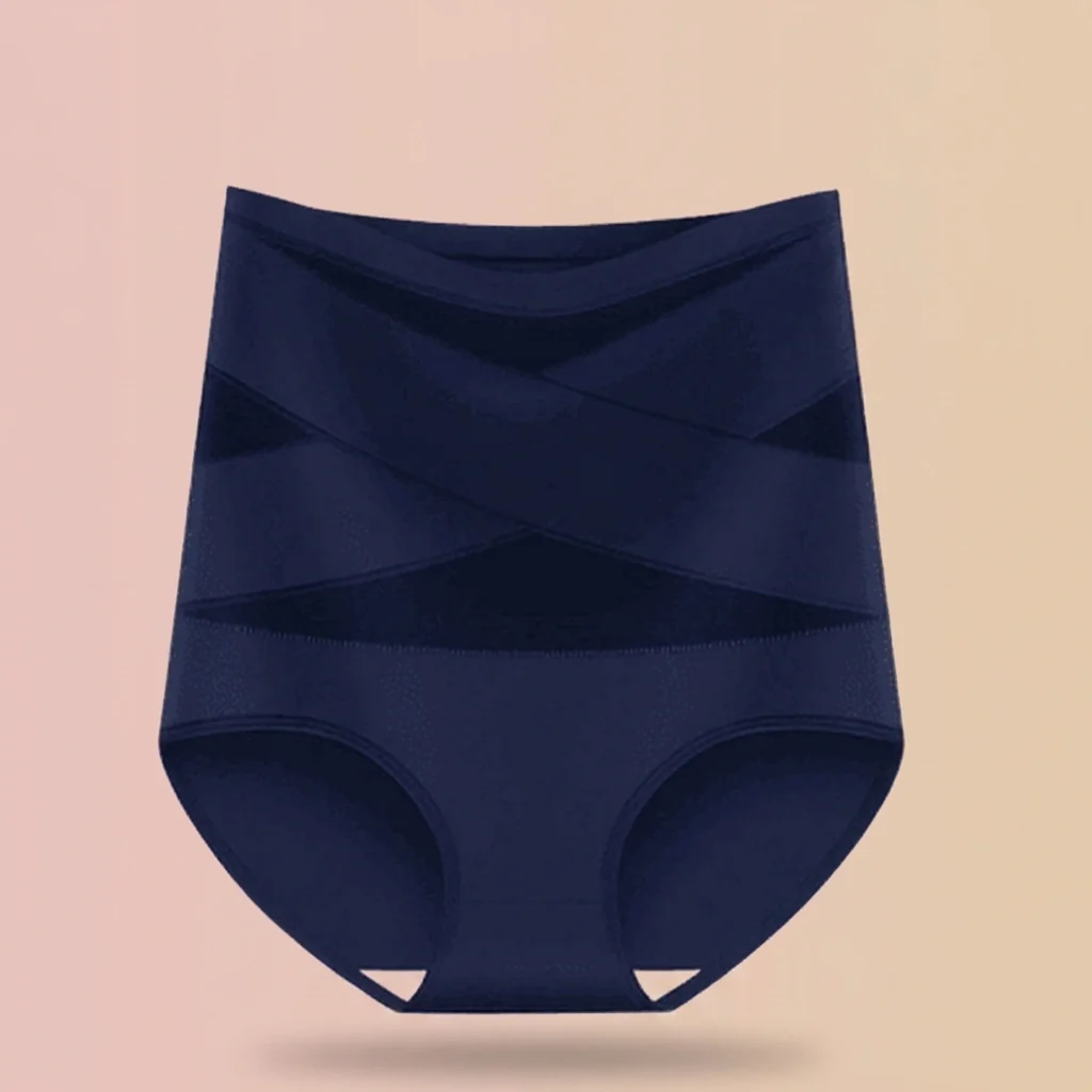 Culotte post-partum Belayan coloris bleu marine, taille haute
