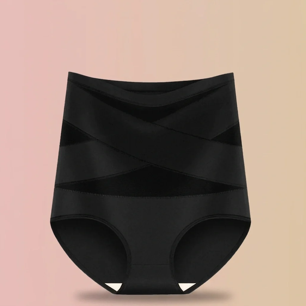 Culotte post-partum Belayan coloris noir, taille haute