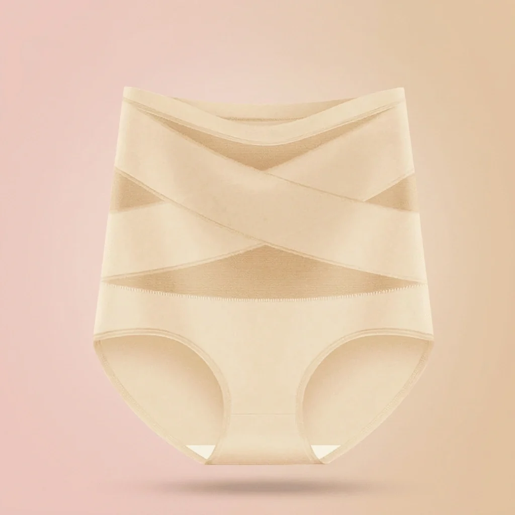 Culotte post-partum Belayan coloris nude, taille haute