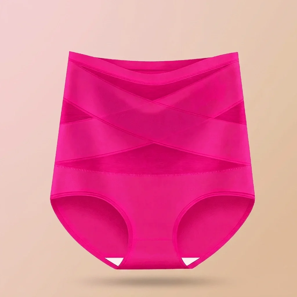 Culotte post-partum Belayan coloris rose, taille haute