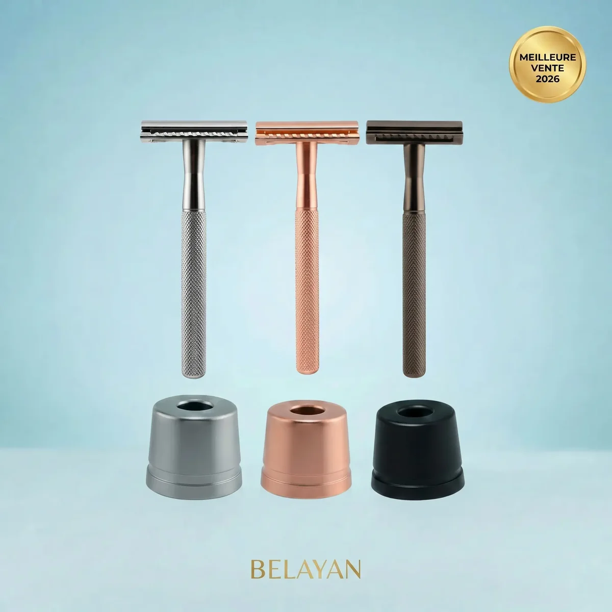 Kit complet rasoir de sécurité Belayan et ses lames